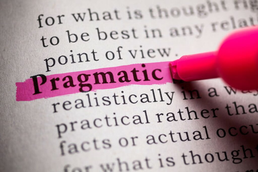 highlighting the word pragmatic